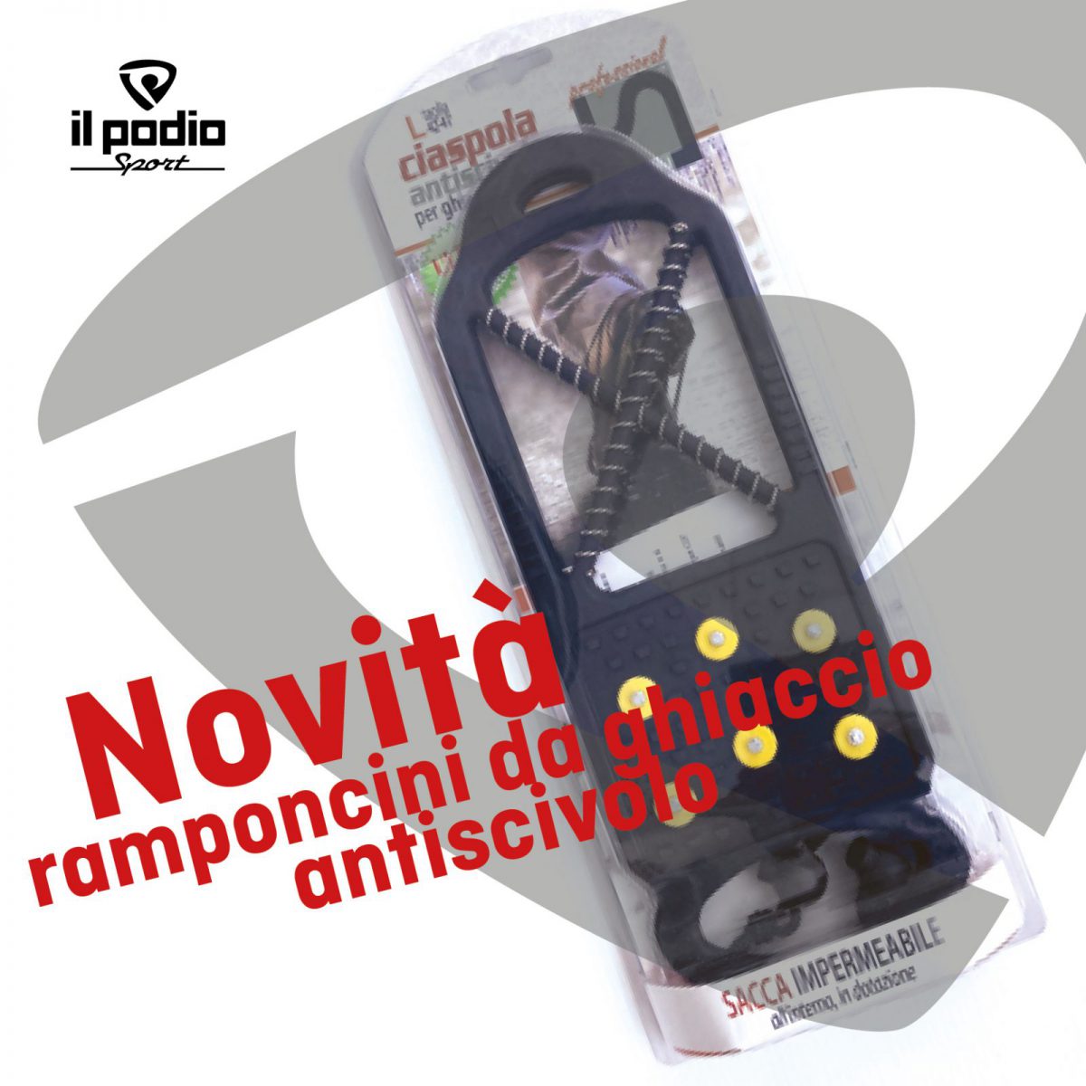 Ramponcini da ghiaccio antiscivolo con spirale e chiodi